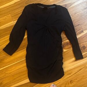 Motherhood Elegant Black Long Sleeve Top